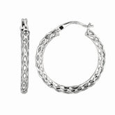 Sterling Silver 20MM Birdcage Hoop Earring